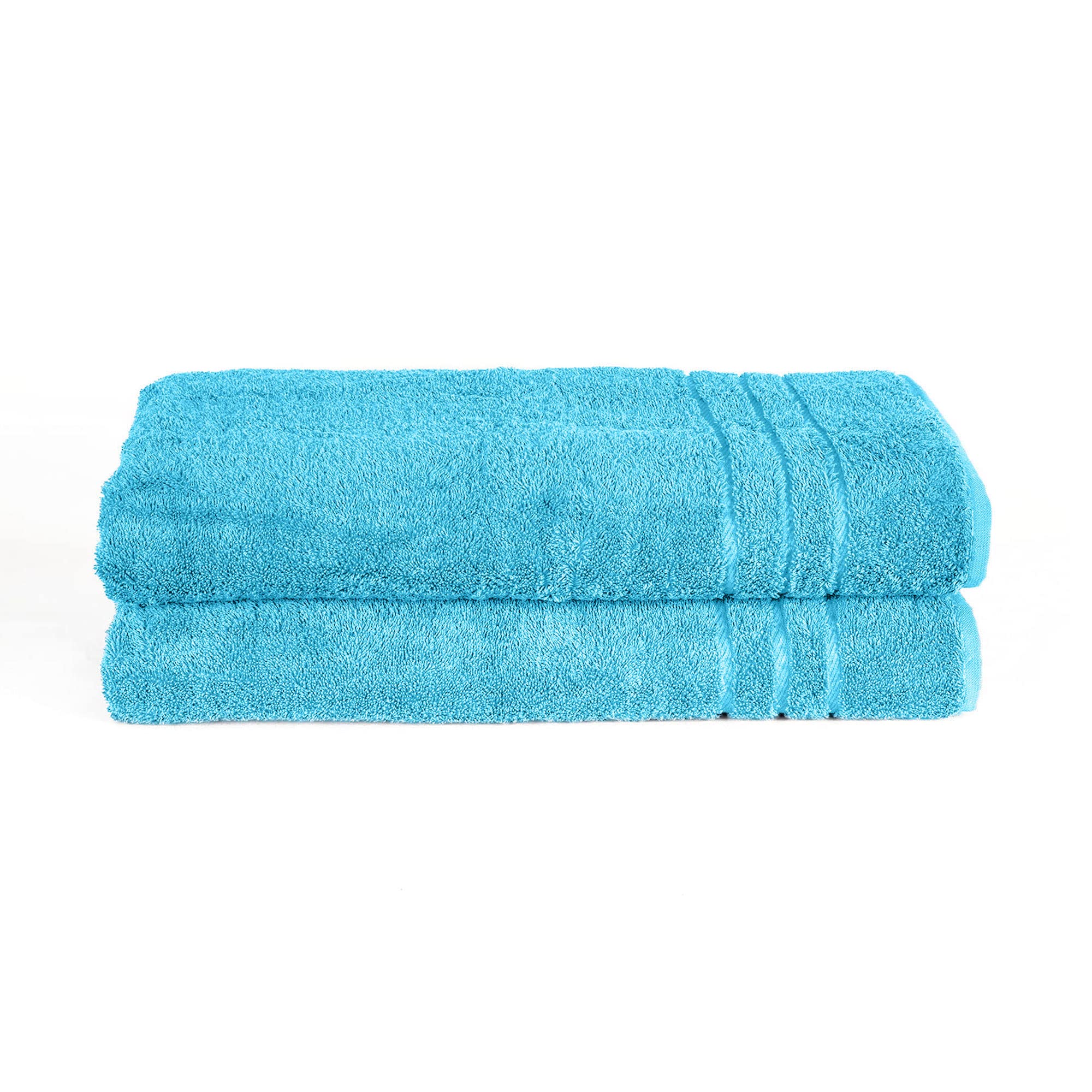 Komfortec Asciugamani 2 Per Sauna 80x200 Cm In 100% Cotone,470 G/m², Asciugamano Doccia Grande, Morbido, Asciugatura Rapida, Grigio Antracite/Verdescura