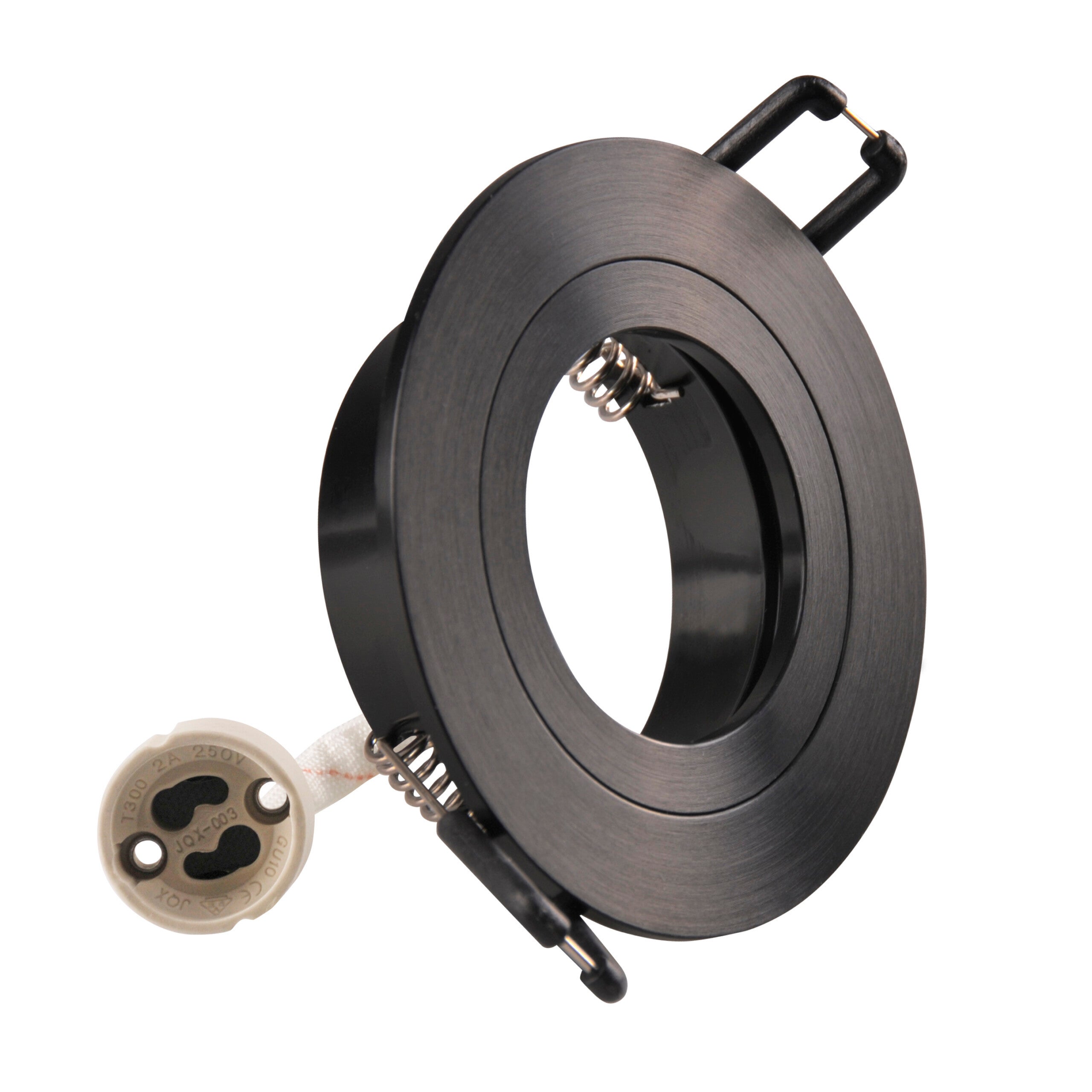 Oprawa sufitowa wpuszczana podtynkowa Febe czarna satyna 1xGU10x8W okrągła IP20 wym: 2,5 x 8 x 8 cm aluminium Polux - 6