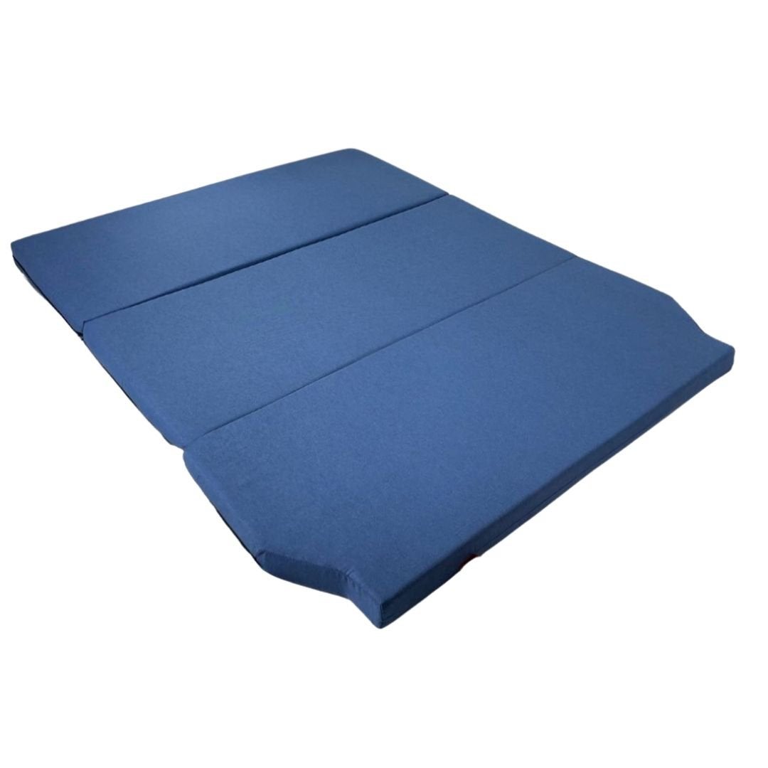 Colchón para camper peugeot traveller - 5cm de grosor con hr 25kg/m3 y 3cm de viscoelástica - azul