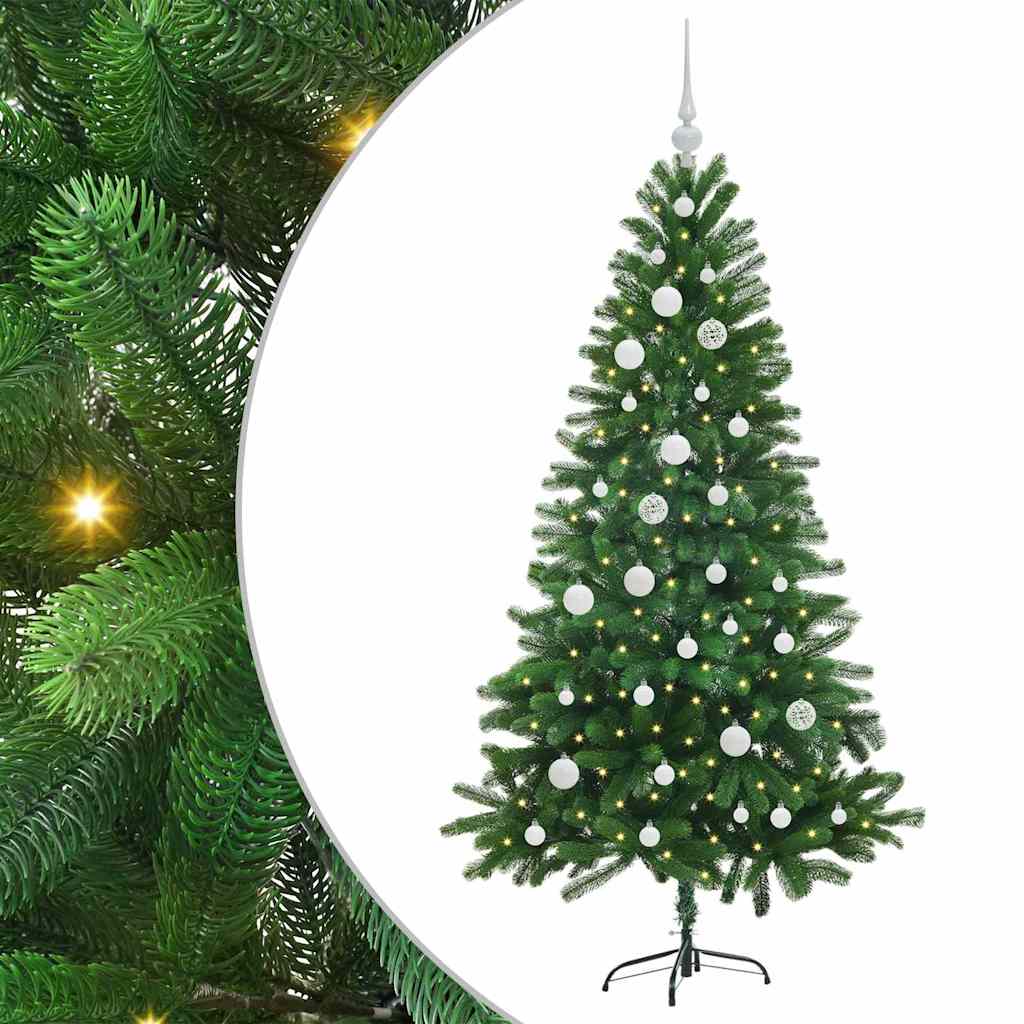 Choinka z 150 diodami LED z podstawą Zielony 150 cm PE