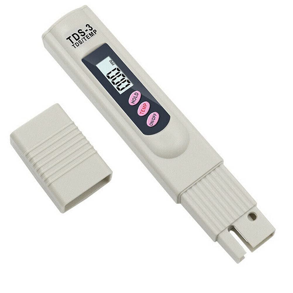 Miernik TDS, tester jakości wody LCD do wody pitnej, cyfrowy tester temperatury PPM, tester czystości, do pomiaru wody hydroponicznej (nie testuje PH)