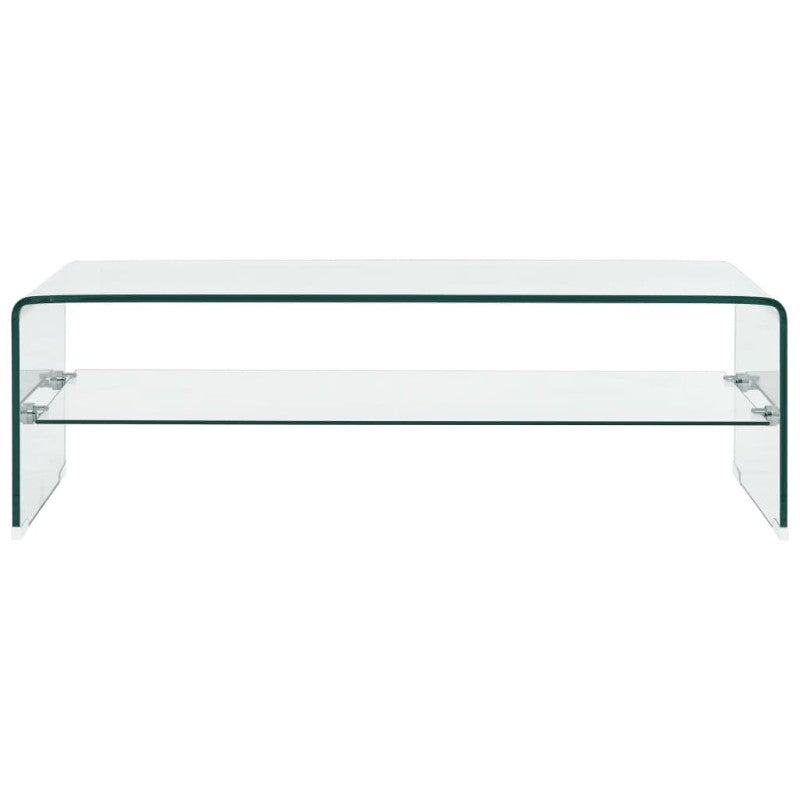 Table basse Clair 98x45x31 cm Verre trempé - 2