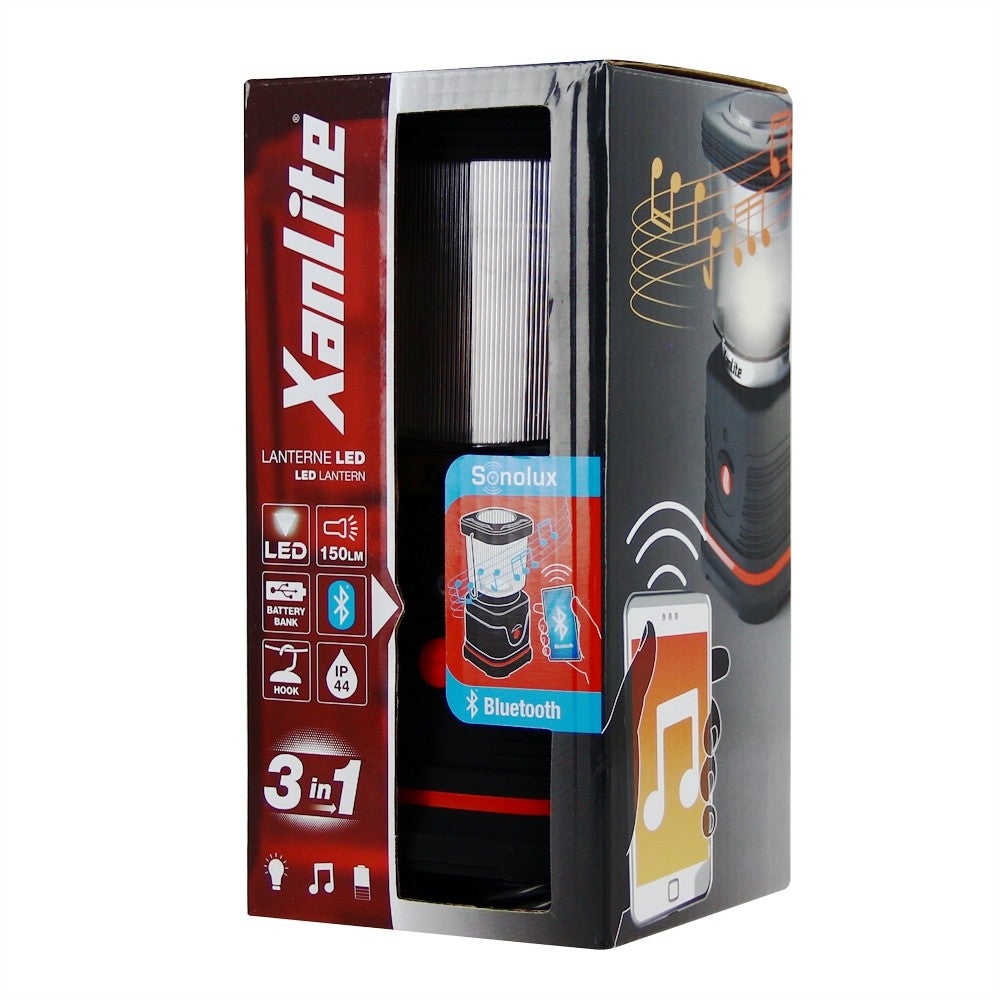 Xanlite - Lanterne Portative LED, Enceinte Connectée SONOLUX Intégrée, Rechargeable - LT150SPR - 5