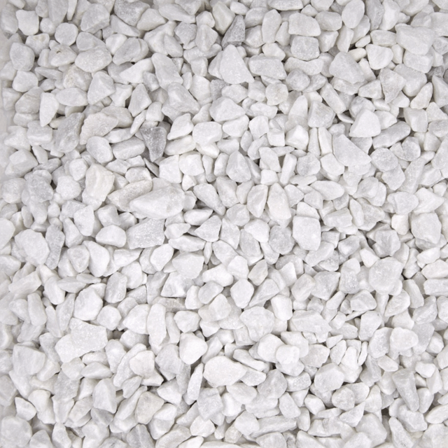 Gravier concassé marbre blanc 12/18 mm - Big Bag 1T (16 m²) - Blanc