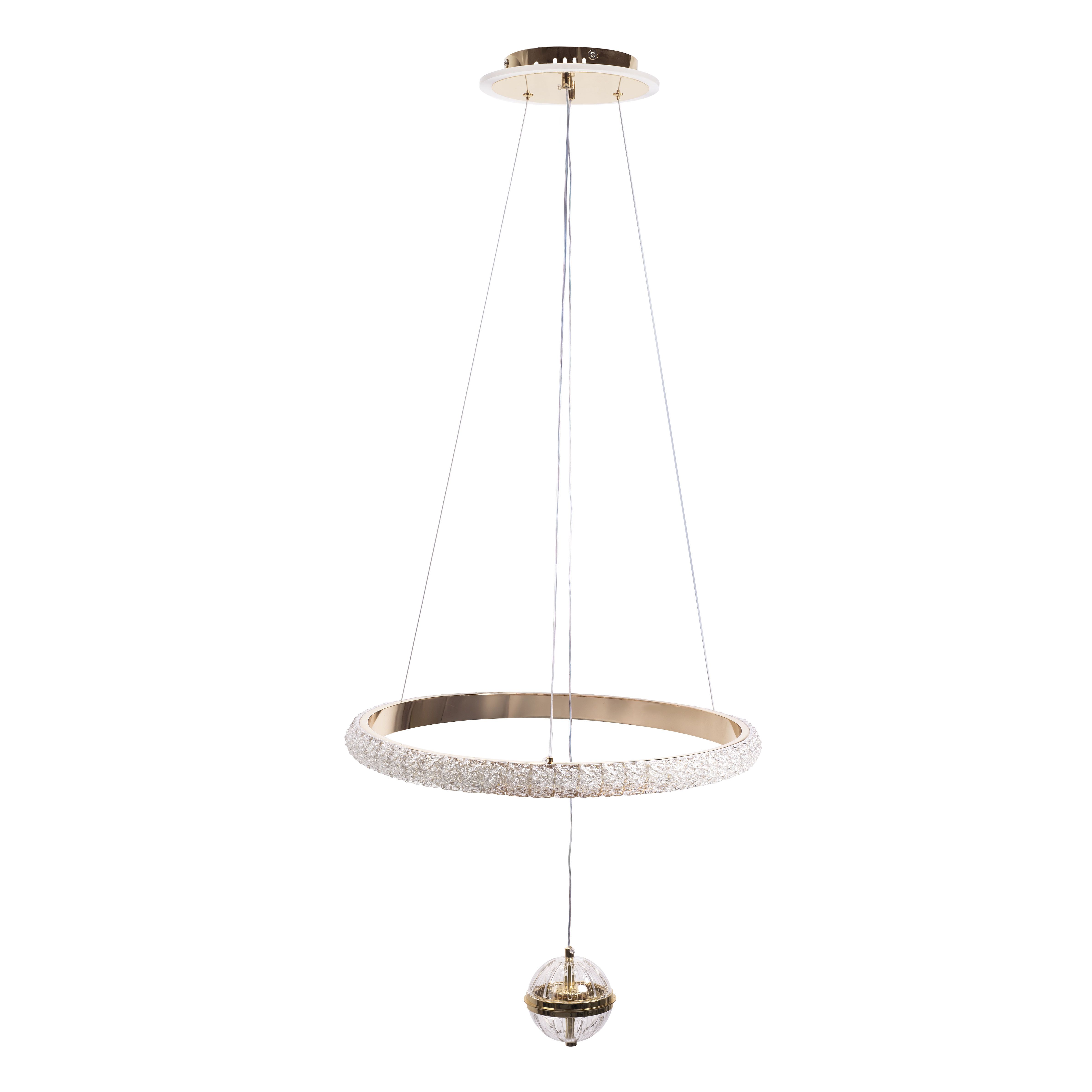 Lampa Sufitowa Wisząca Toolight G142-Cp Złoty 50Cm