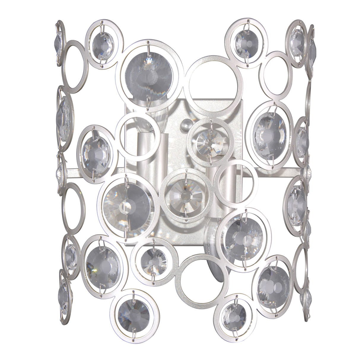 Kinkiet nowoczesny NARDO srebrno-przezroczysty 2xE14x40W kryształ wym:30x25x13,5cm IP20 Italux