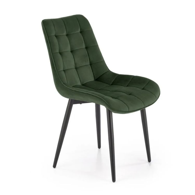 Krzesło tapicerowane K580 VELVET zielone