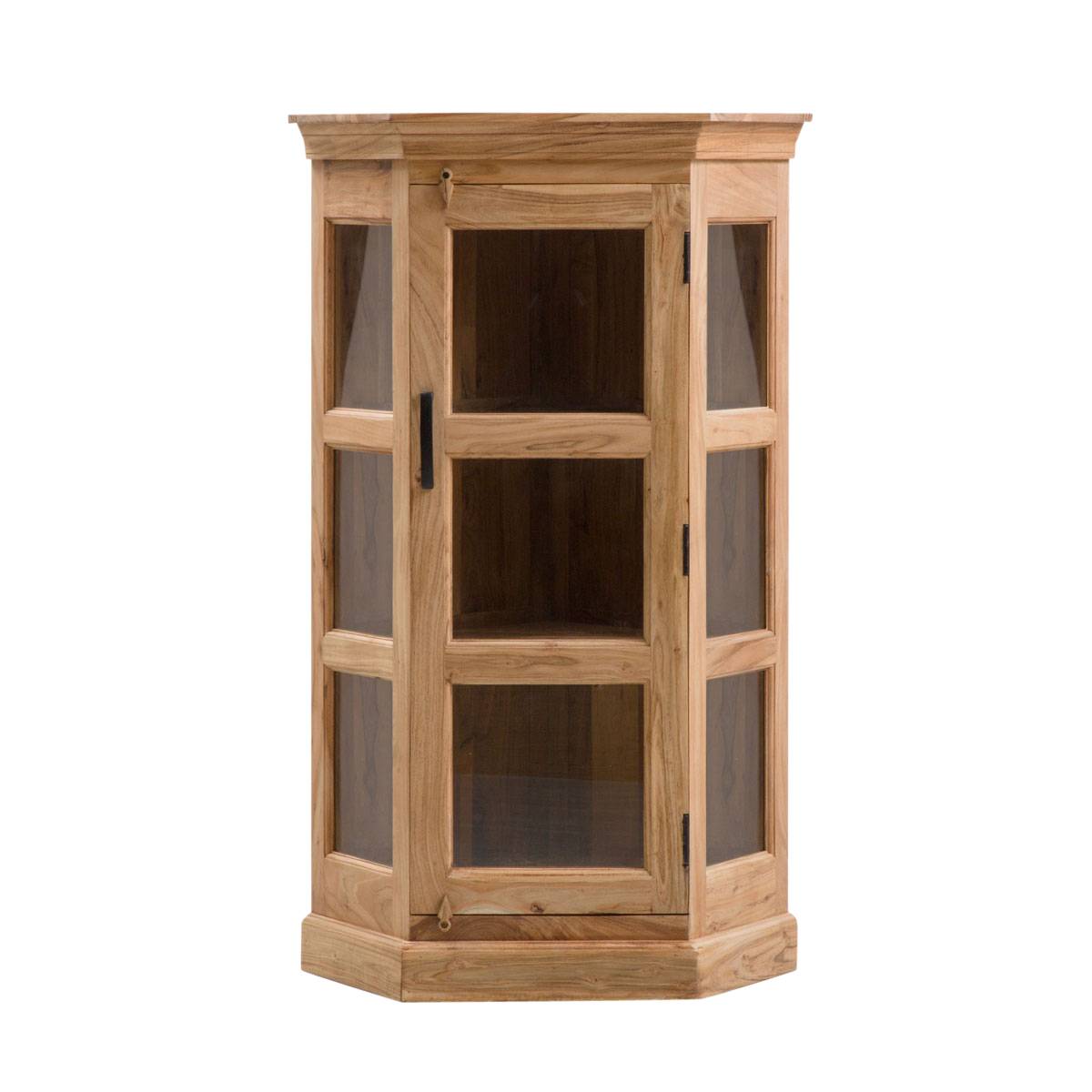 Petite vitrine d'angle en bois d'acacia Esmée | Leroy Merlin