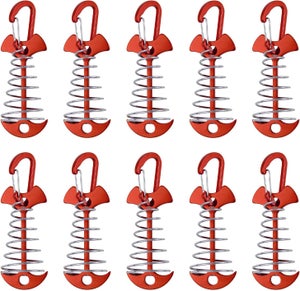 32 Moschettoni In Alluminio + 32 Anelli - 8 ColorI, Per Escursionismo, Campeggio E Artigianato - Foto 3