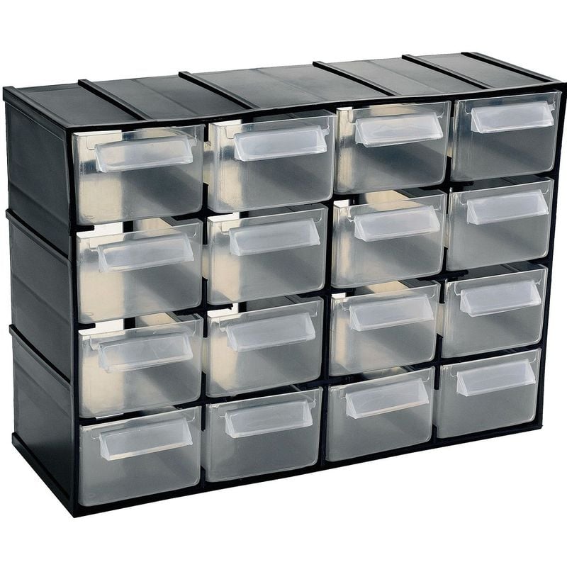 Cutie depozitare ARTPLAST 221x85x156mm cu 16 sertare transparente