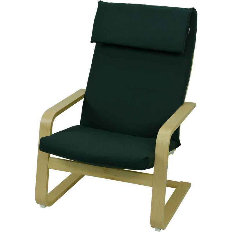 Poduszka na fotel drewniany Poang Pello AMPO ciemny zielony gładki 1 szt.