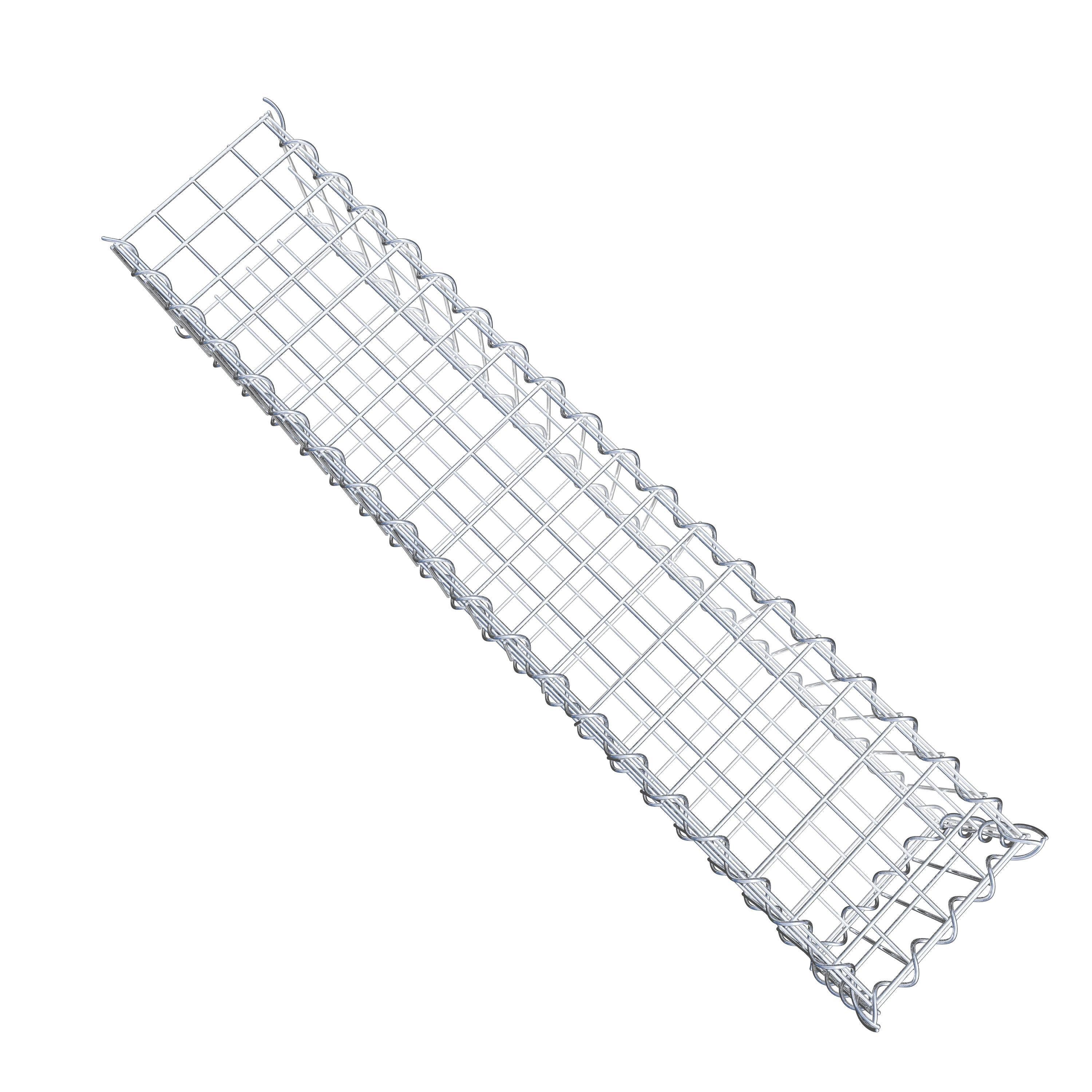 Gavión para alargar en acero galvanizado 100x20x20cm (LxAxP), malla 5 x 10cm, Espiral, sin rejilla frontal - 4
