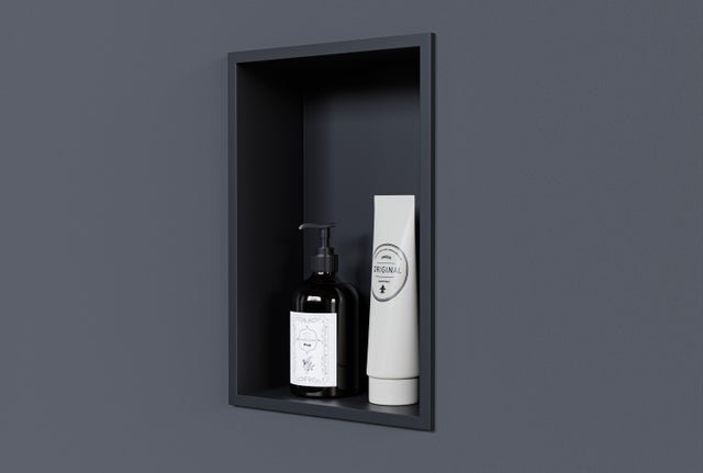 BERNSTEIN - Niche murale de douche, étagère encastrable douche acier inox - 30x20x10cm - NT203010X Noir