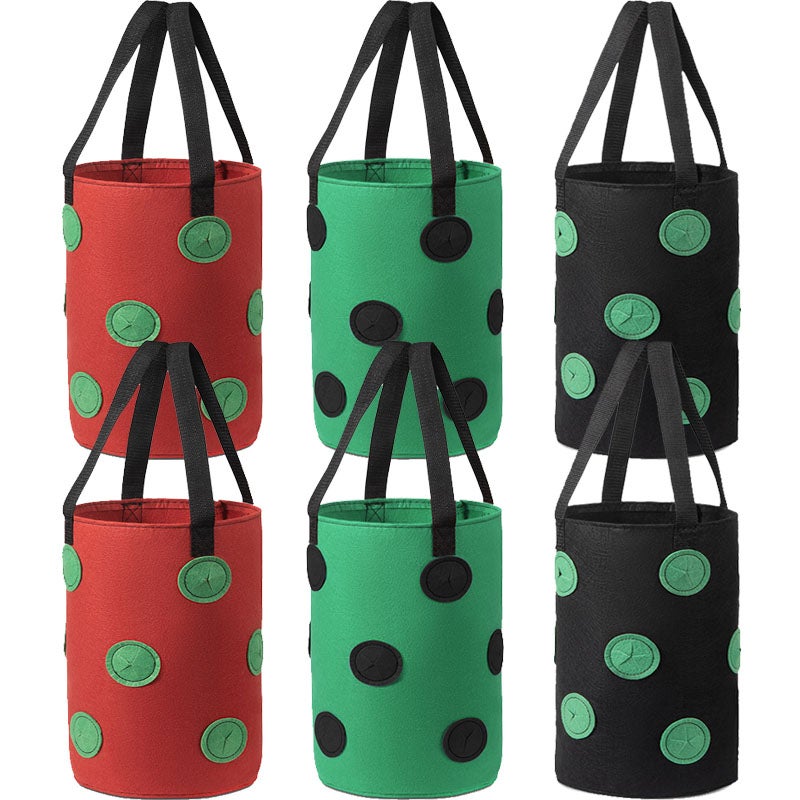 Wiszący kosz na rośliny z 12 otworami, torba do uprawy roślin, porowaty kosz do uprawy roślin (zestaw mieszany 6 sztuk)