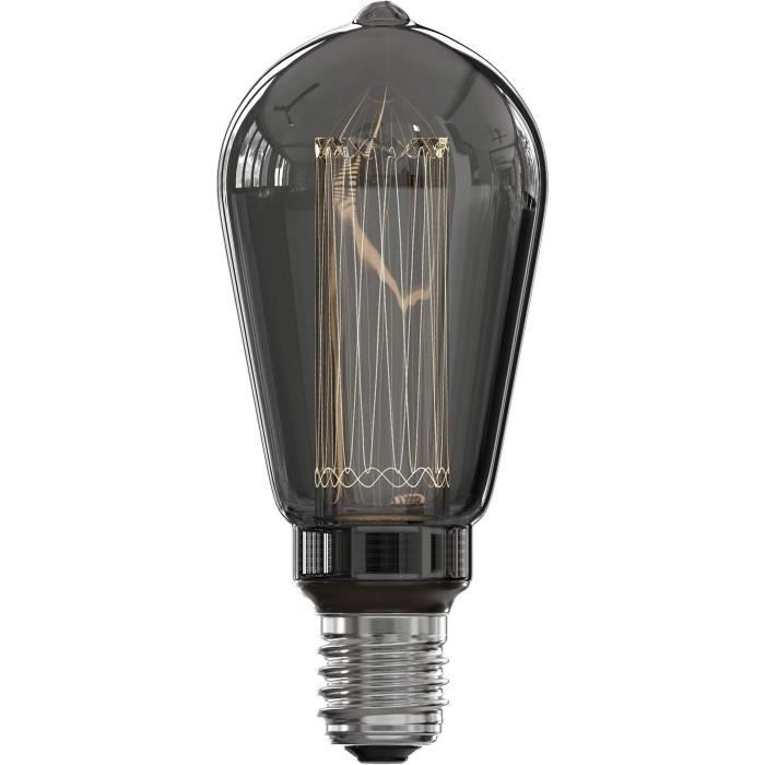 Lampada LED dimmerabile E27 a filamento ritorto ST64 fumo 120 lm 1800K