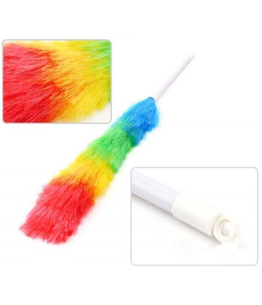 40 Ricariche Spolverini Usa E Getta - Piumini Cattura Polvere Elettrostatici Con 2 Manici - Foto 4