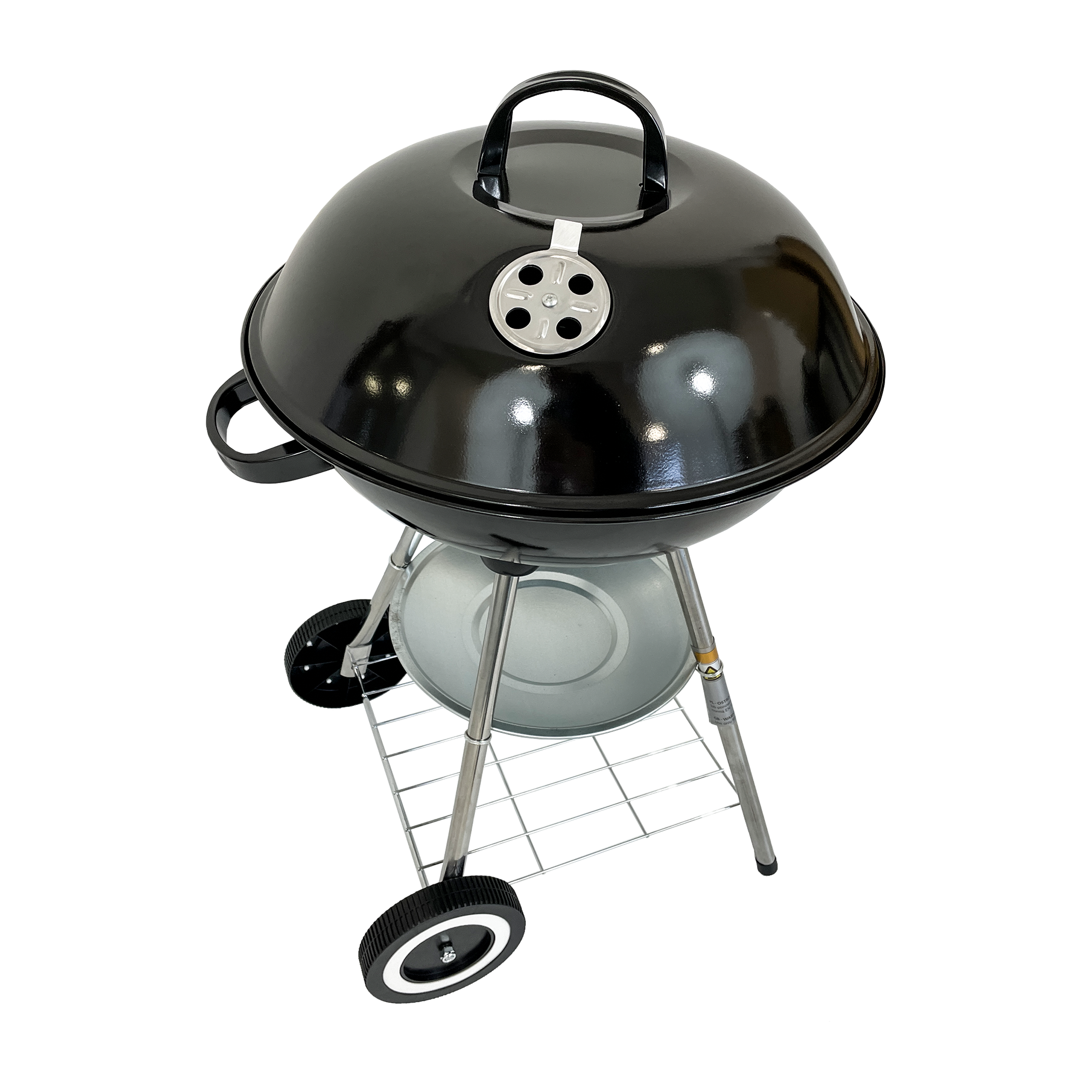 Grill ogrodowy węglowy okrągły przenośny pokrywa ruszt + 4 x mata BBQ 1014