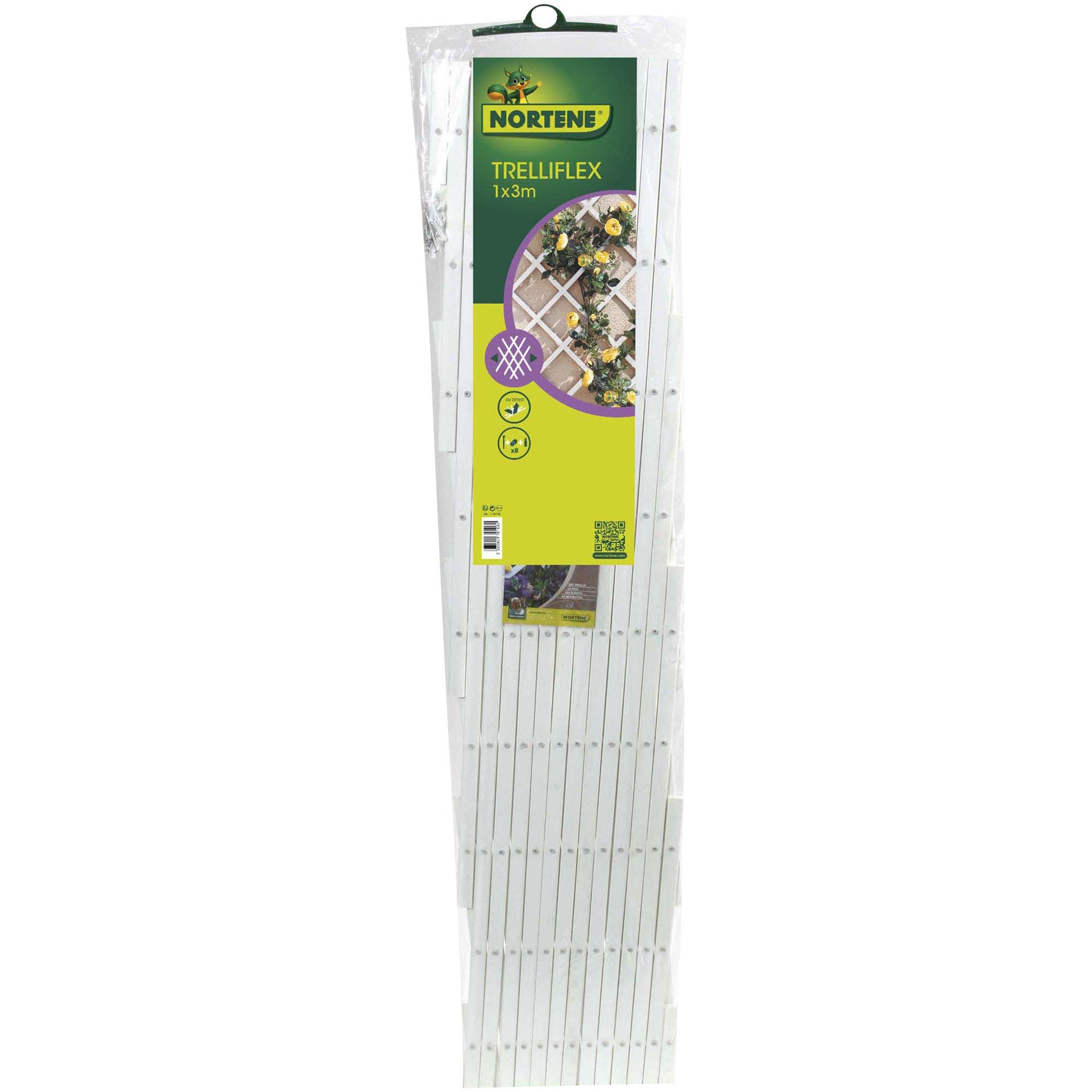 Grigliato estensibile in PVC bianco 100x300 cm - 2