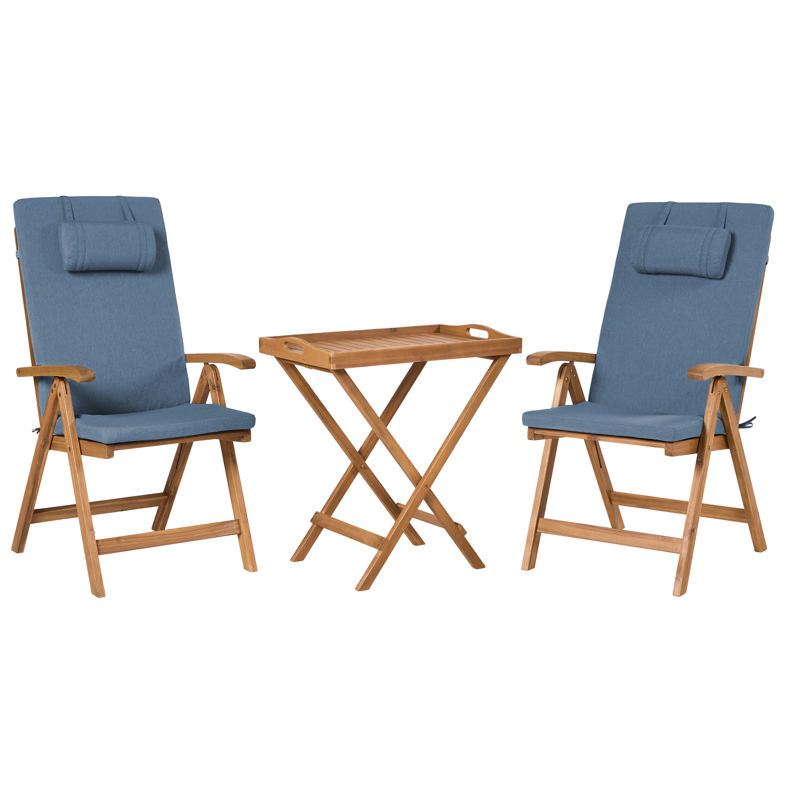 Set mobilier de grădină JAVA PREMIUIM Lemn de acacia Albastru