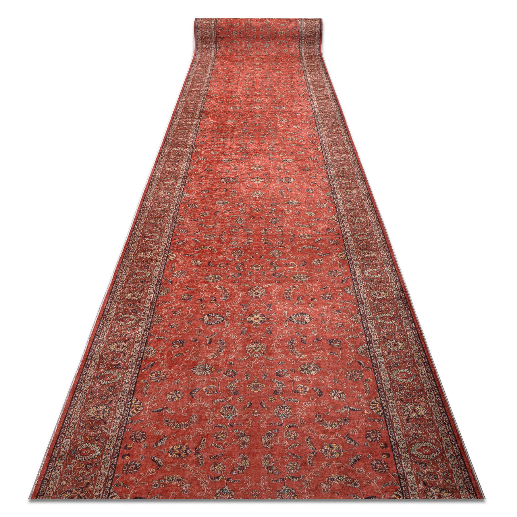 CHODNIK podgumowany DO PRANIA LOTUS TRADITION 58160 Klasyczny, ornament czerwony 80cm 80x290 cm