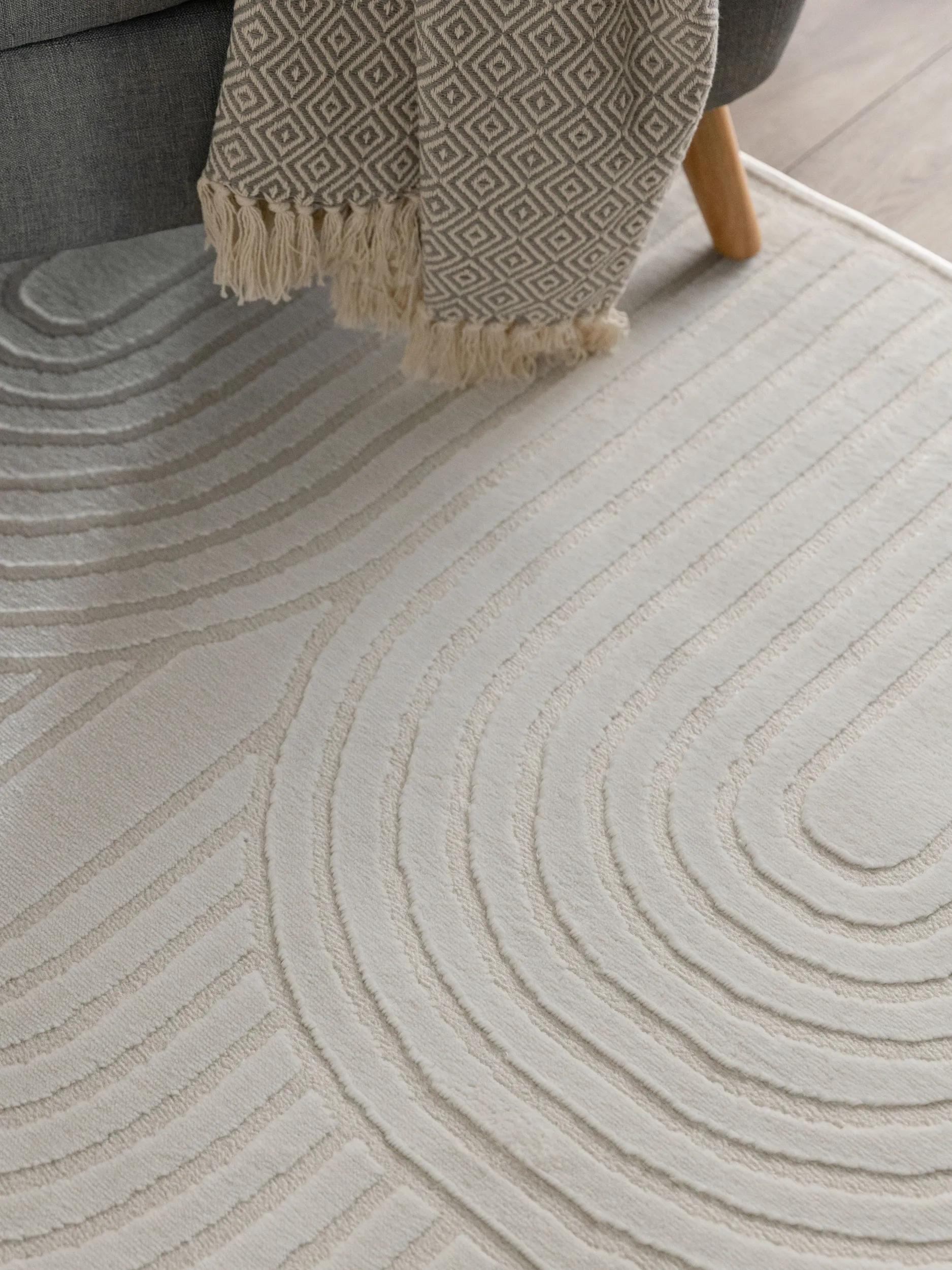 BENUTA - Tapis Claire crème 140x200 cm - 3