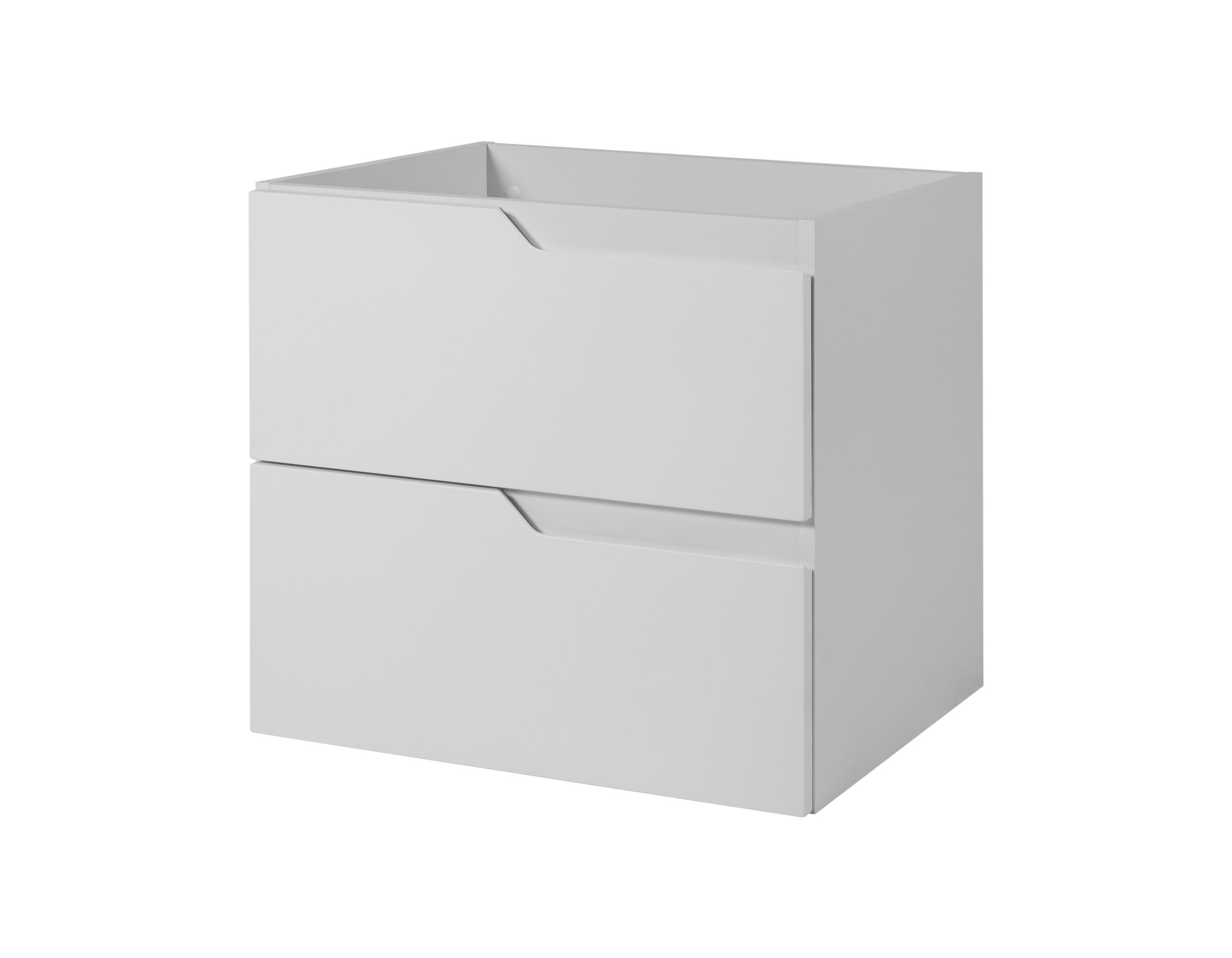 Mueble de lavabo suspendido para baño, blanco, 60 x 57 x 46 cm, sin encimera