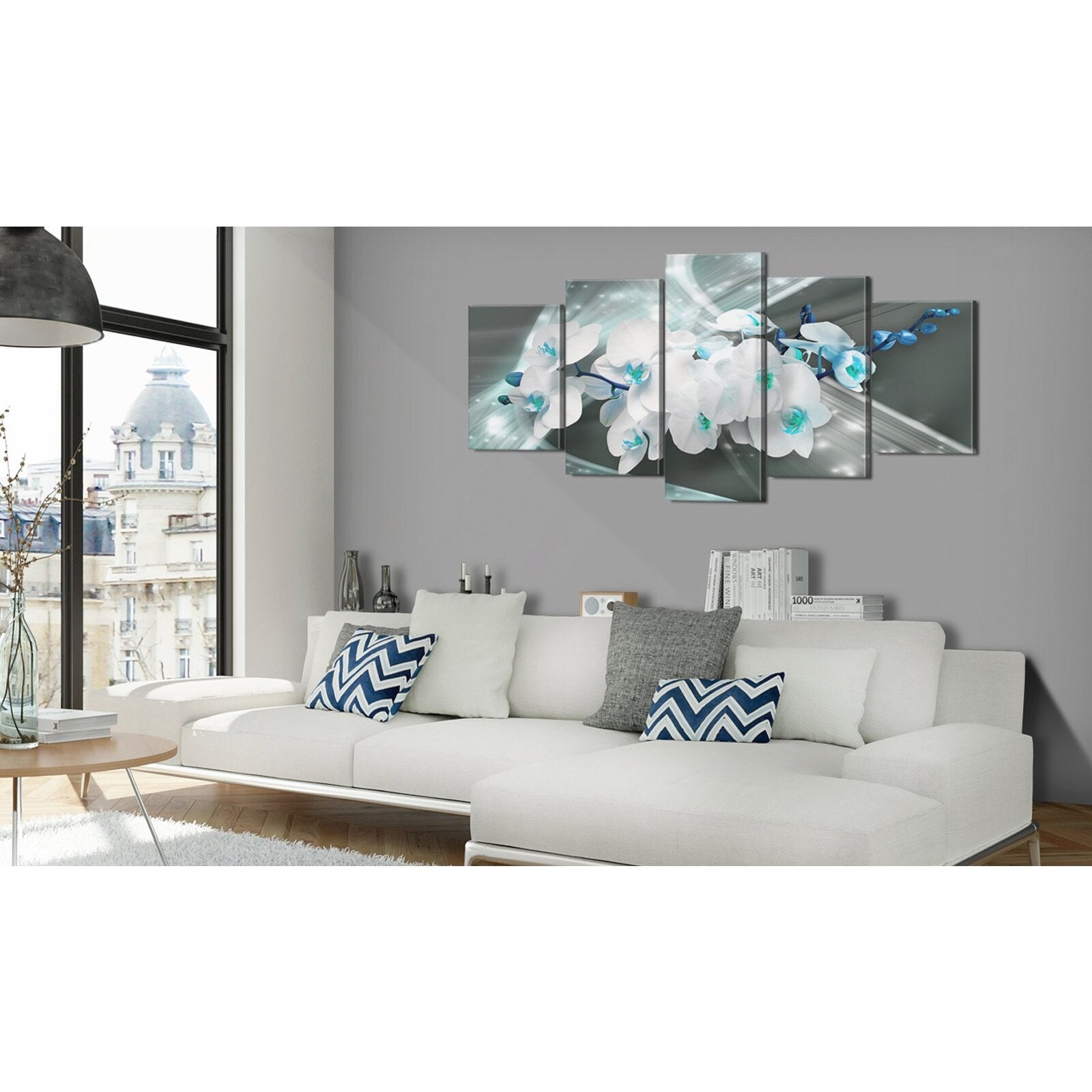 Tableau poésie bleue - 200 x 100 cm - 2