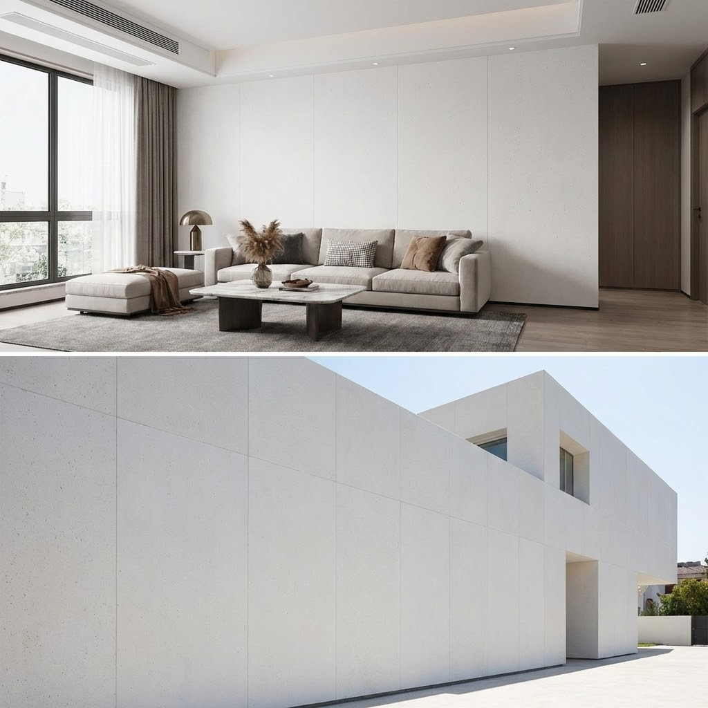 Panel mural de piedra natural flexible, efecto PIEDRA BLANCA TEXTURA, 60x120, 10 pzas (7,2 m2) - 3