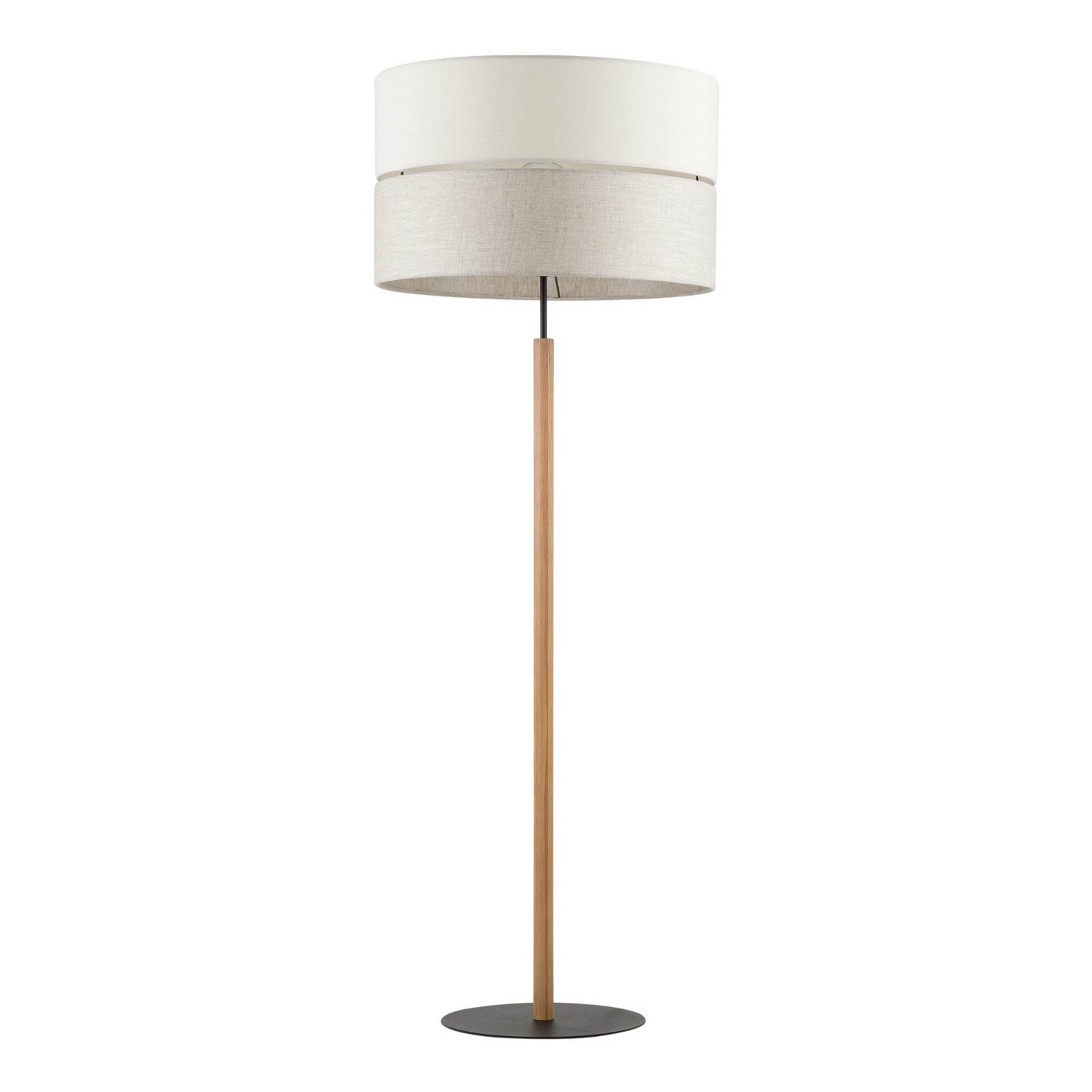 Lampa podłogowa stojąca Eco czarno-beżowa 1xE27x15W wym: 139 x 50 x 50 cm tkanina TK Lighting