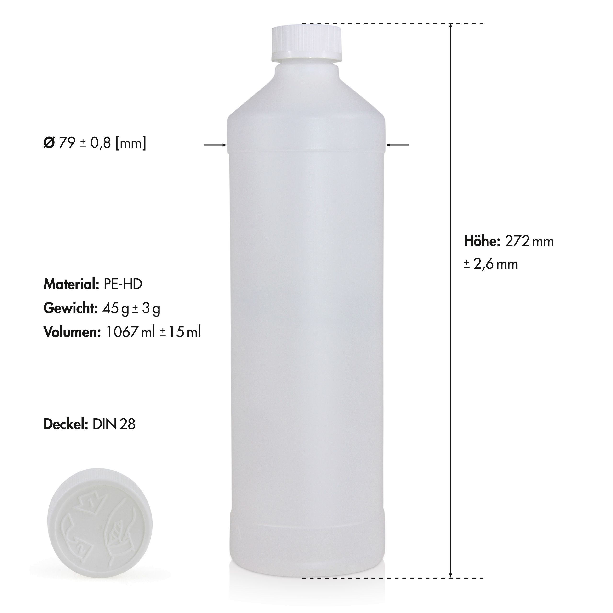1 x Alcool isopropylique 70% Höfer Chemie® en bouteille de 1 L - 9