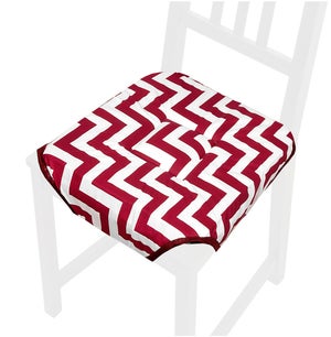 Galette De Chaise à Nouer Rouge Lot De 6 - Coussins Épais Confortables Pour Salle à Manger, Jardin Et Cuisine