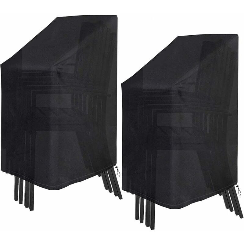 Wodoodporny pokrowiec na krzesło ogrodowe wykonany z tkaniny Oxford 210D, zestaw dwóch sztuk, 75 x 75 x 120 cm.