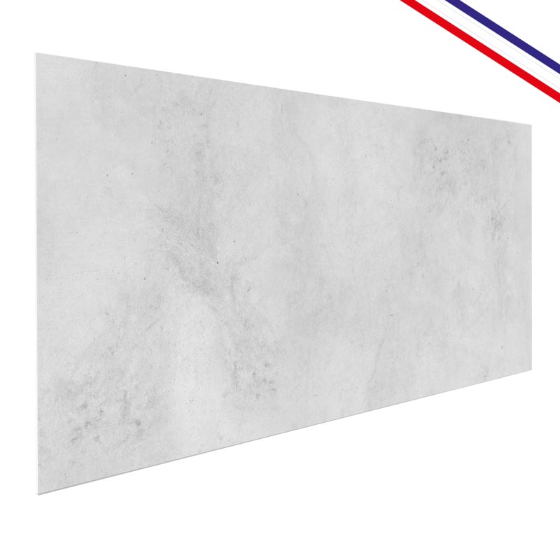 Crédence de salle de bain en PVC effet béton clair gris 140x30 cm (en 2 bandeaux) - Béton Clair - 4