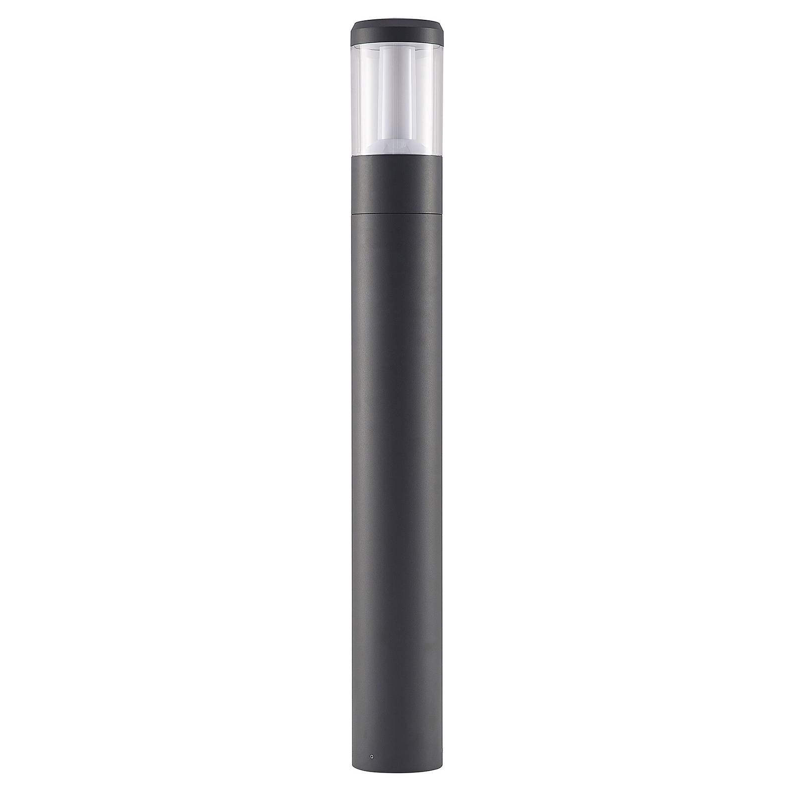Lindby Lampada Da Esterno Kristof Con Pala, Stile Moderno Grigio Acciaio, Portalampada E27, IP44 - Per Giardino E Terrazzo