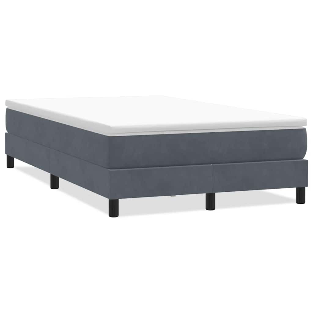 Lit boxspring sans matelas velours gris foncé 120x220 cm — COMFORTXL ...