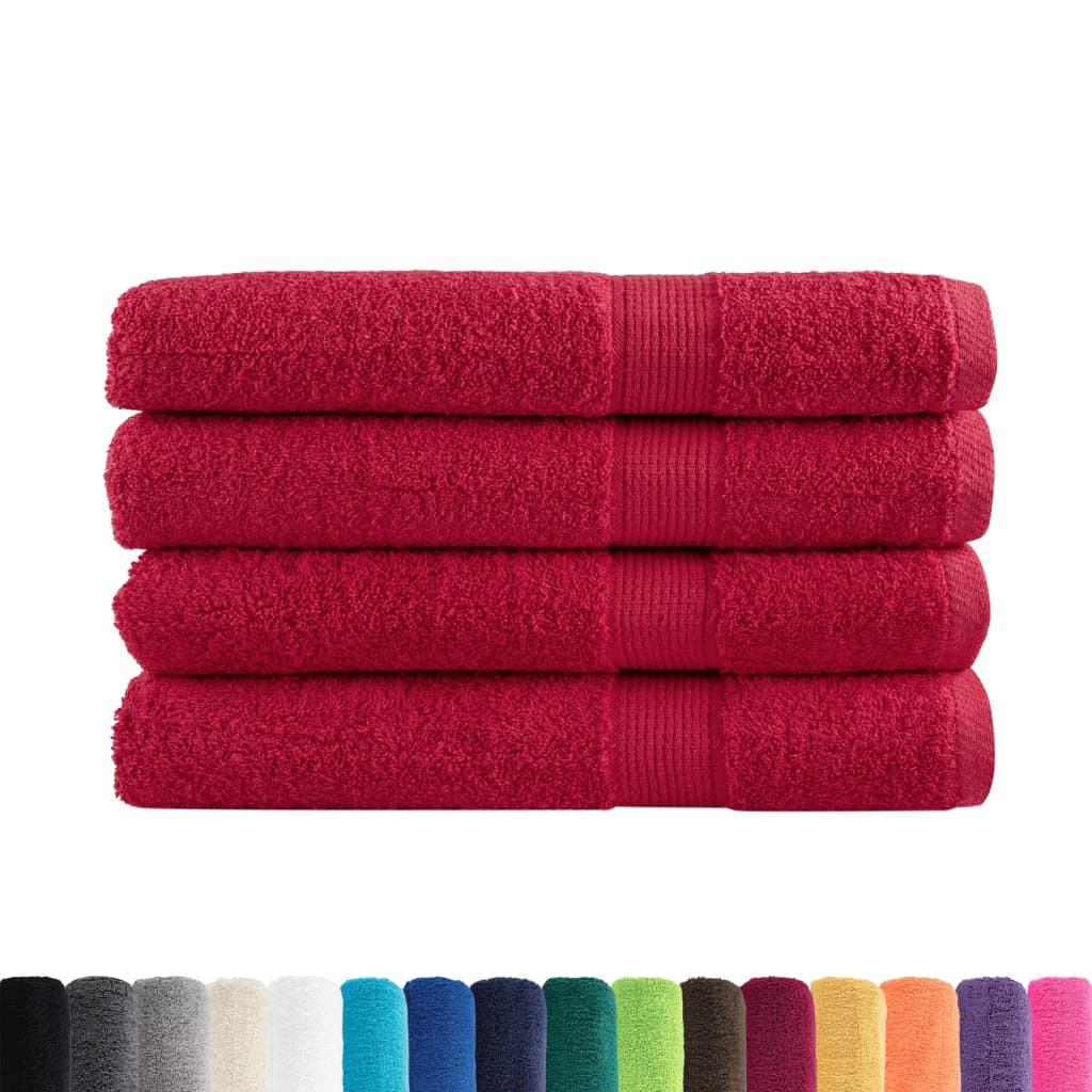 Serviettes de sauna de qualité supérieure SOLUND 4 pcs rouge CFW267415 ...