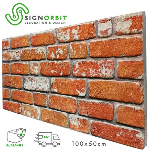 CLASSIC BRICK Panel z imitacją cegły EPS powlekany żywicą, wymiary 100x50 cm, grubość 2 cm