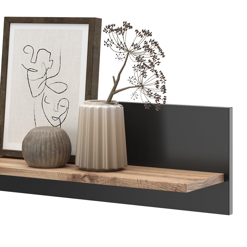Vicco Étagère Amber, Chêne Wotan, 100x20cm support mural - 6