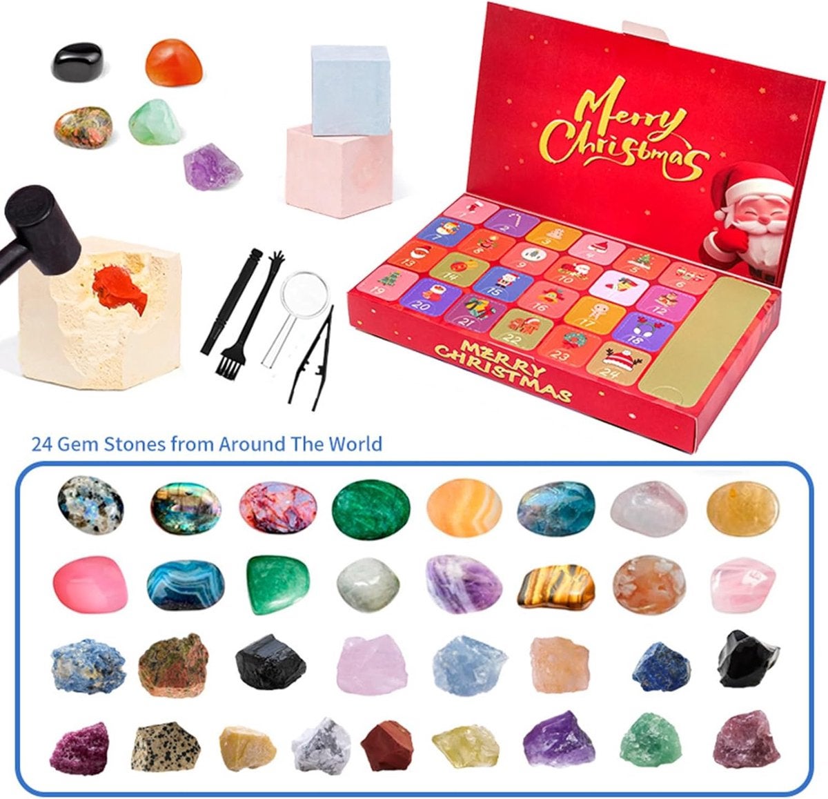 Calendario Dell'Avvento 2025 Con Slime E Glitter - 24 Giorni Di Divertimento Creativo Per Bambini