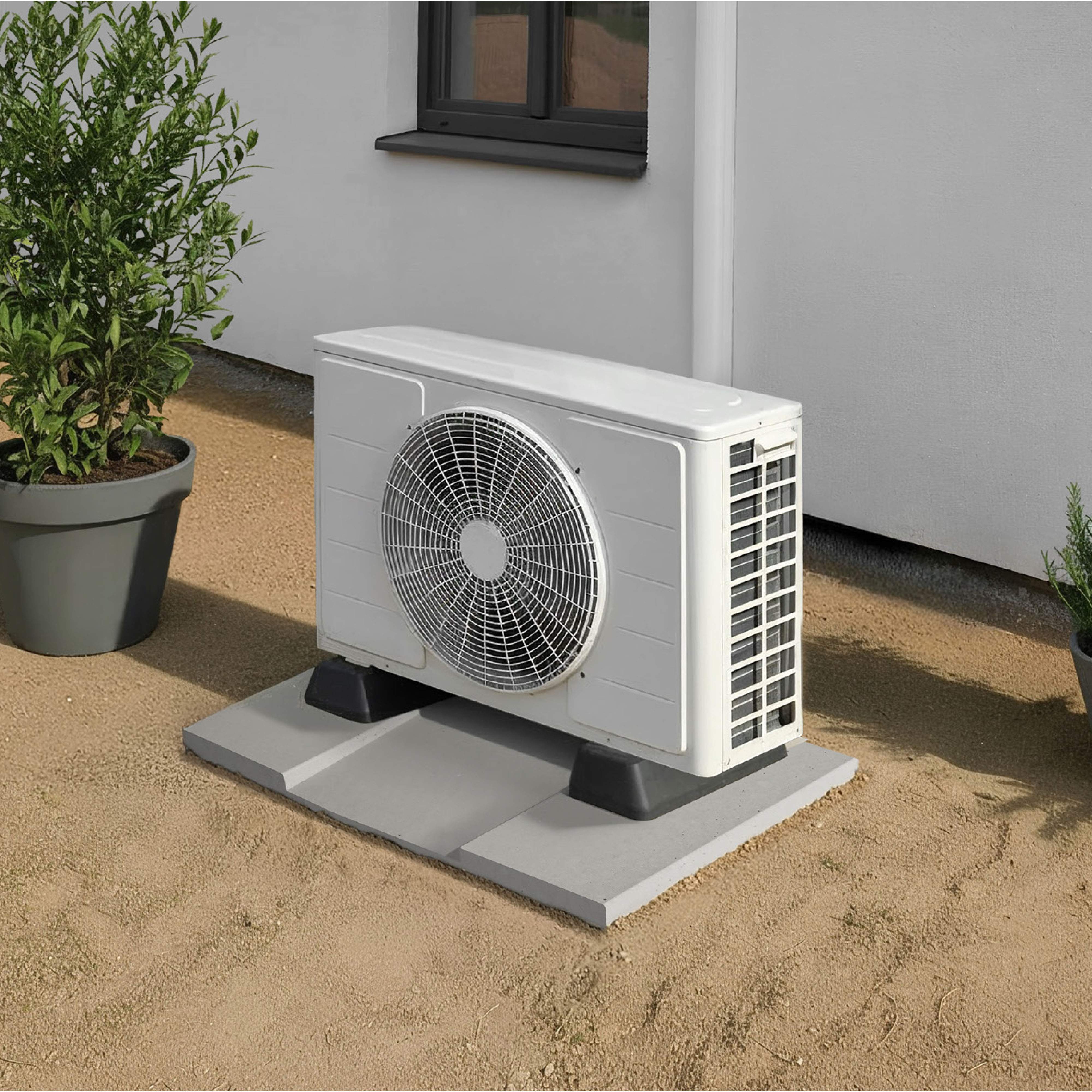 Dalle Béton pour Groupe Extérieur de Climatisation & PAC - Support Professionnel 60 × 100 cm - Conforme DTU 65.16 - 3