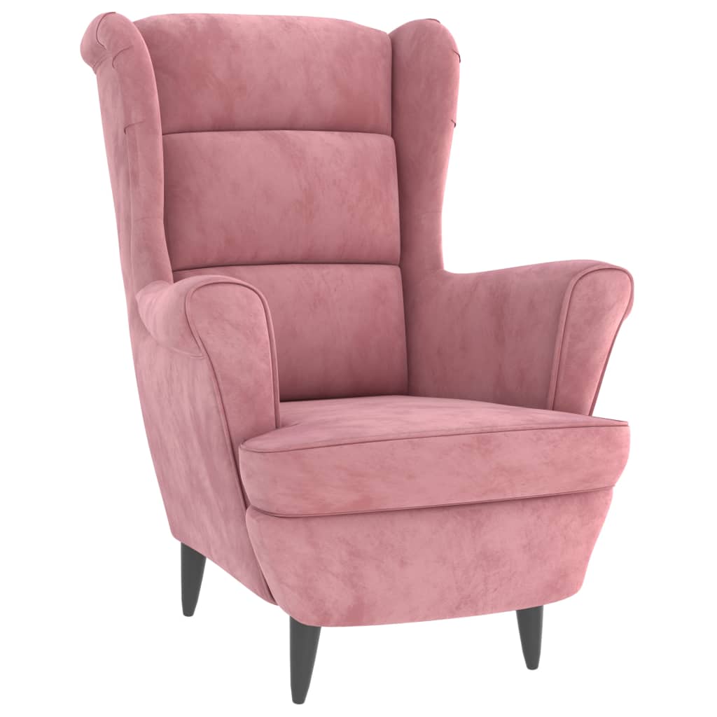 Tidyard Poltrona Relax In Velluto Rosa Con Braccioli – Imbottita, Per Soggiorno, Camera Da Letto, Sala Da Pranzo - 2