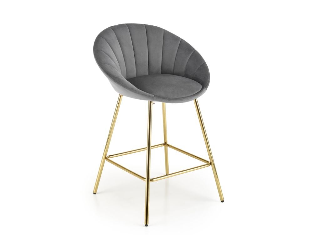 Hoker niski H-112 VELVET szary