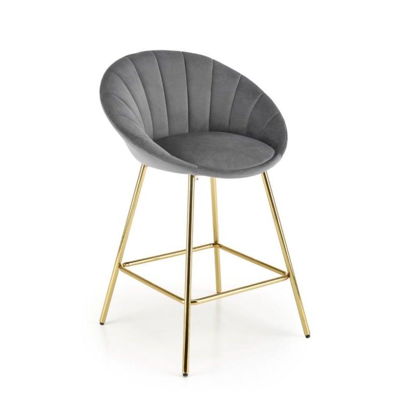 Hoker niski H-112 VELVET szary