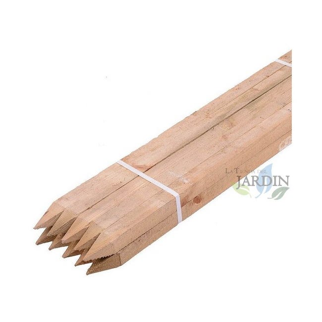 Pali In Legno Di Nocciola Per Recinzioni - 3 Pezzi, Diametro 6-8 Cm, Altezza 150 Cm, Impregnati Naturalmente - Foto 7
