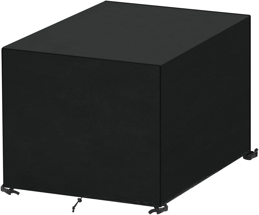 Pokrowiec na meble ogrodowe, kwadratowy, wodoodporny i odporny na promieniowanie UV, tkanina Oxford 420D, kolor czarny, 80 x 80 x 80 cm