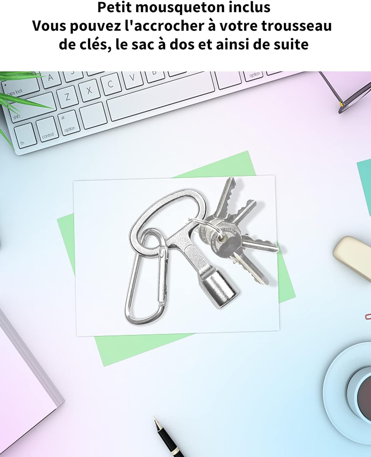 Triangle Poubelle Clé Poubelle Jaune Triangulaire Clef Triangle à Douille en Métal pour Compteur Gaz Ascenseurs Armoire Electriques Coffret - 4