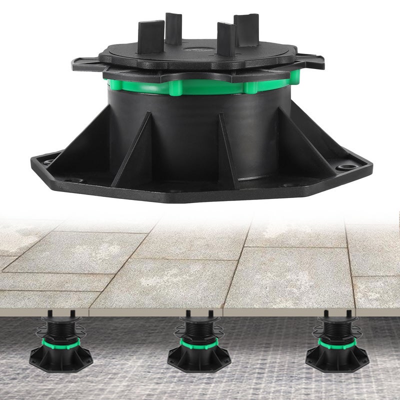 Lot de 10 plots réglables avec anneau de fixation plot pour terrasse ...