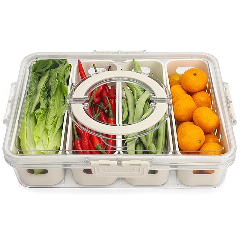 Luxear Snack Box Plateau de Service Divisé 4 Compartiments avec