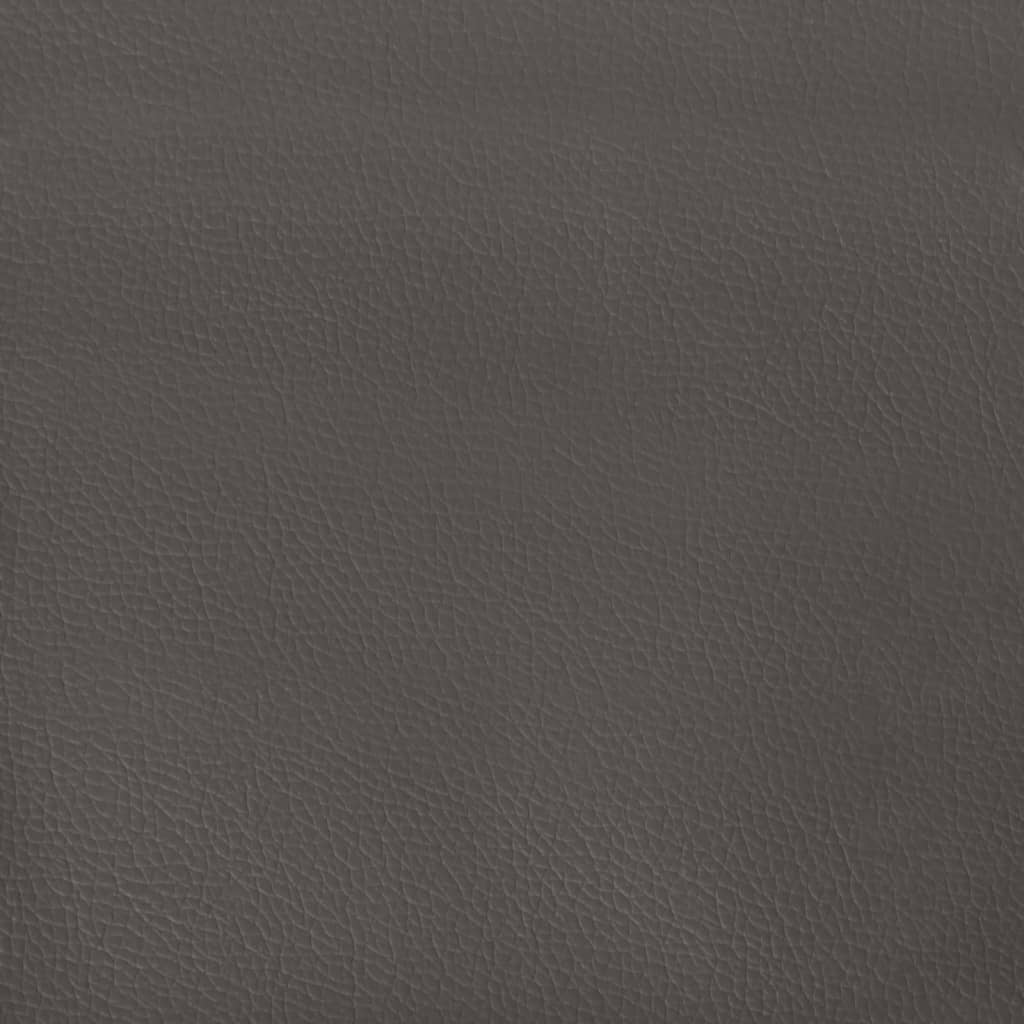 Cadre de lit sans matelas gris en similicuir, pour la chambre, 120 × 190 cm - 8