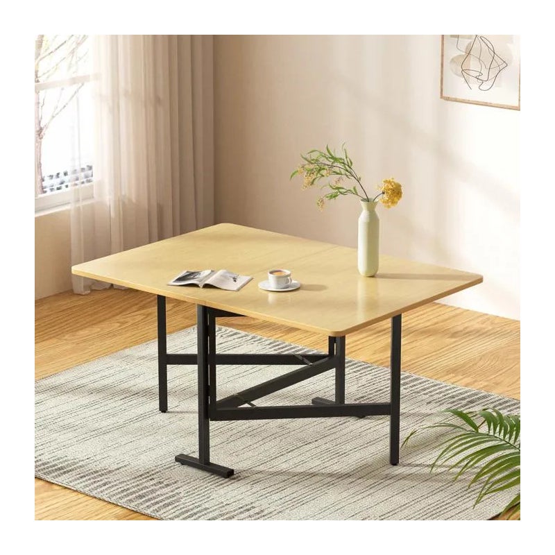 Składany stół 120x80 cm, nowoczesny design, zdejmowane kółka, stabilny MDF metal kompaktowy
